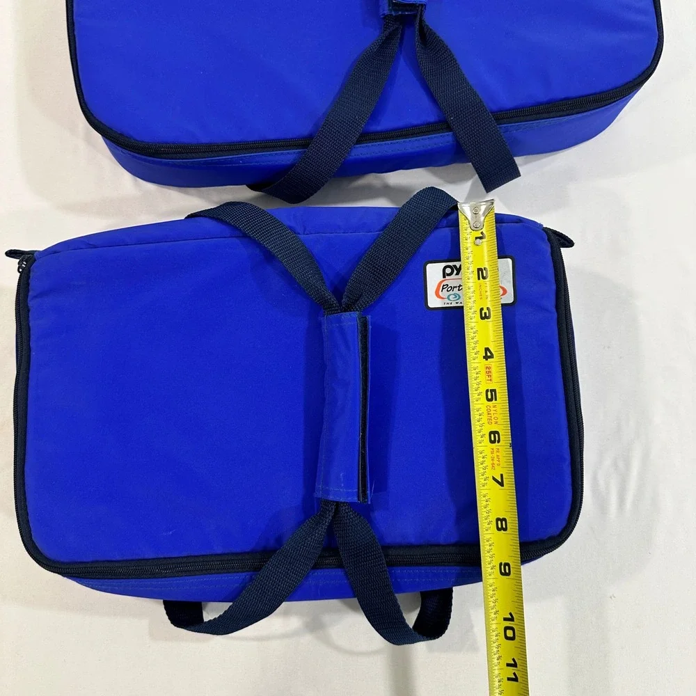 Pyrex Portables Insulated Thermal Casserole Carrier Bag Blue Set of 2 Hot Pocket